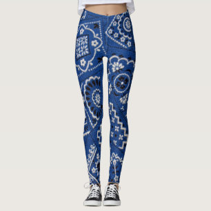 Bandana bleu leggings