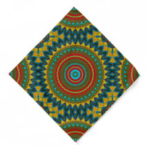 Boho Géométrique Brown Rouge Jaune Bleu Ethnique T