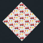 Bandana Camion d'incendie<br><div class="desc">Ce bandana de camion de pompiers est parfait pour votre ami à quatre pattes. La conception comprend un camion de pompier rouge avec un dalmate sur le siège du conducteur.</div>