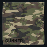 Bandana Camouflage Bandana, Militaire, Empreinte de patte<br><div class="desc">Bandana de camouflage super cool pour vous et votre chien. Une tenue parfaite pour une aventure en plein air.</div>