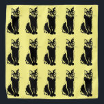 Bandana Chat noir<br><div class="desc">Silhouette de chat noir. Chat solitaire. Un chat. Chat noir sur un arrière - plan blanc.</div>