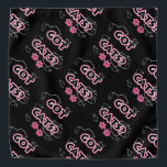 Bandana Chats amusants ? en rose et noir<br><div class="desc">Excellente façon d'express que vous êtes un homme de chat! Disponible en bleu et rose avec des empreintes de pattes,  poisson sur la ligne de pêche tout en noir accents. Parfait pour l'amoureux des chats dans votre vie !</div>