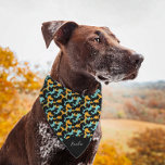 Bandana Cheetah Poster de animal Turquoise Nom de script A<br><div class="desc">Nom animal mignon Bandana avec Poster de animal</div>