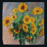 Bandana Claude Monet - Bouquet de tournesols<br><div class="desc">Bouquet de tournesols / Bouquet de tournois - Claude Monet,  Huile sur toile,  1881</div>