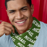 Bandana Créer votre propre nom Personnalisé<br><div class="desc">Créez Votre Propre Nom Bandana Personnalisée. Ajoutez facilement un nom dans le modèle et faites un élégant bandana pour vous-même ou un cadeau d'anniversaire ou de Noël pour votre famille ou vos amis.</div>