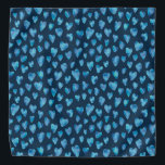 Bandana de Coeur Bleu foncé<br><div class="desc">Aquarelle Design Coeur sur un arrière - plan bleu foncé. Autres couleurs disponibles. Veuillez me contacter pour des demandes spéciales et personnalisation. c) Zoe Chapman Design</div>