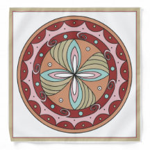 Écharpe en soie mandala floral trybillien