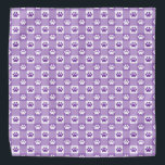 Bandana En vichy violet avec Empreintes de pattes<br><div class="desc">Pamper votre animal de compagnie avec cette en vichy violette intemporelle avec des pattes à motif bandana!</div>