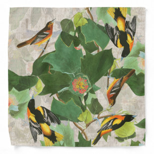 Bandana floral animal de faune d'oiseau d'Audubon