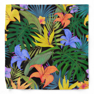 Bandana Graphique de fleur d'Aloha de Hawaii tropical