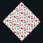 Bandana Icônes du Texas<br><div class="desc">Ce bandana contient toutes vos icônes Texas préférées ; des casquettes de cowboy,  des bottes,  des cactus,  des guitares,  des bluebonnets,  des footballs,  des lounghorns,  et bien sûr,  le drapeau du Texas !</div>