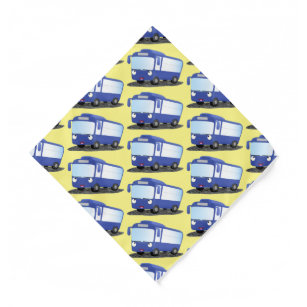 Bandana Illustration d'un bus moderne bleu mignon