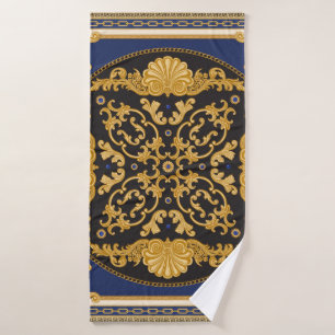 Bandana imprimé sur arrière - plan noir et bleu,