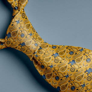 Bandana jaune et Cravate de Denim Texas