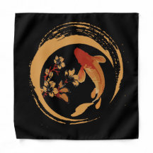 La carpe de koi japonaise en fleurs de cerisiers S