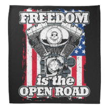 La Liberté Est L'Open Road American Flag Bikers