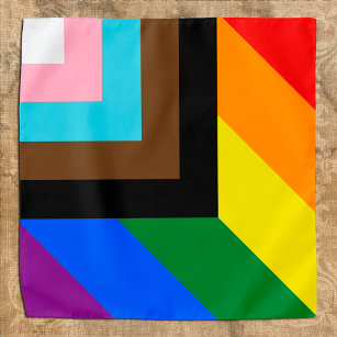 Bandana LGBTQ & Pride - drapeau de progression arc-en-ciel