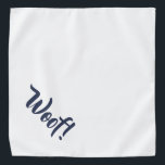 Bandana Malheur ! Blanc et bleu marine Grand animal de com<br><div class="desc">Bandana en blanc, avec mignon et amusant texte bleu marine... Malheur ! Idéal pour la sortie de votre animal de compagnie en ville ou après-midi dans le parc. La couleur arrière - plan est personnalisable à n'importe quelle couleur, comme le style, la taille et la couleur de la police. Personnalisez-le...</div>