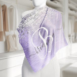 Bandana Métal brossé violet Parties scintillant d'argent N<br><div class="desc">Personnalisez facilement ce design chic et branché de bandana avec une jolie parties scintillant brillante en argent sur un arrière - plan métallique brossé violet.</div>