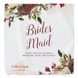 Bandana Mistletoe Manor Bridesmaid Quote de mouchoir