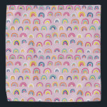 Bandana Motif arc-en-ciel rose<br><div class="desc">Bandana motif couleur rose aquarelle. Éléments correspondants disponibles. Art original d'artistes propres illustrations. Veuillez utiliser le bouton Message me ci-dessous pour obtenir de l'aide sur la personnalisation et les demandes spéciales. © Zoe Chapman Design</div>