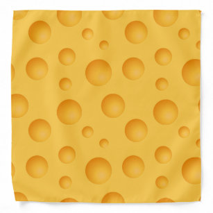 Bandana Motif de fromage jaune