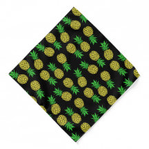 Motif de fruits d'ananas Jaune Vert Noir
