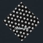 Bandana Motif Pet Pw Pis<br><div class="desc">Des pattes d'animaux. Motif sans couture. Couleur arrière - plan personnalisée. Texte personnalisé.</div>