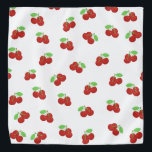 Bandana Motif vintage Red Cherries Cherry<br><div class="desc">Cerise rouge en grappe avec feuilles vert pomme et trois cerises rouges fait un joyeux 40s et les années 50 vintage motif.</div>