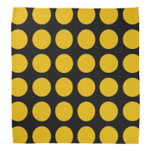 Bandana noir Pois d'or