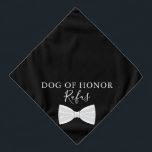 Bandana Nom personnalisé Pet Chien Bow Cravate Mariage<br><div class="desc">Un bandana mariage super mignon avec une cravate arc. Personnalisez avec le nom de votre chien et son rôle d'honneur lors de votre journée spéciale. Conçu par Thisisnotme©</div>
