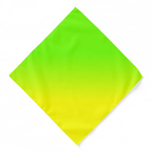 Bandana Ombré couleur vert néon et jaune néon