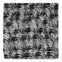 Palmiers noirs et gris Bandanna