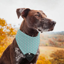 Bandana pour animaux avec nom de coeur en écriture