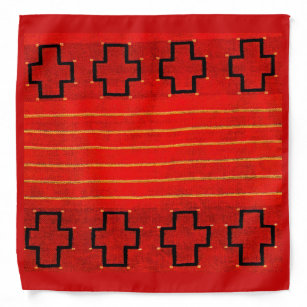 Bandana Red Tribal Native American Southwestern Tissage