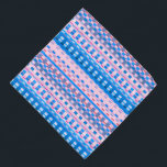 Bandana Rose et Bleu Glitch raypes Girly Psychedelic<br><div class="desc">Design strié Abstrait avec des tons de couleur girly et pastel. Principales couleurs de ce motif glacé : bleu clair et rose.</div>