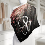 Bandana Rose personnalisé Parties scintillant or noir Étin<br><div class="desc">Personnalisez facilement ce design élégant et branché de bandana avec une jolie parties scintillant brillante en or rose sur un arrière - plan métallique brossé noir.</div>
