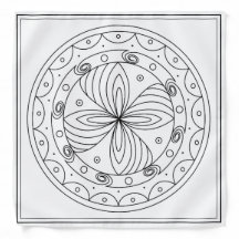 Rosette de fleurs Trypillian en soie blanche