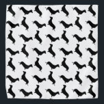 Bandana Silhouette noire Dachshund sur blanc ou toute coul<br><div class="desc">Silhouette noire Dachshund sur blanc ou toute couleur Noir silhouette soulignée sur blanc ou tout arrière - plan de couleur du Dachshund à pattes courtes, aimé par ses propriétaires pour son tempérament féerique et astucieux. Elevé pour traquer les blaireaux et autres brasseurs de terre, le chien minuscule n'est pas à...</div>