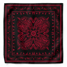 Style méchant Rouge et noir Paisley