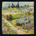 Bandana Vincent van Gogh - Jardin à Arles<br><div class="desc">Jardin d'Arles / Jardin fleuri avec sentier / Jardin d'Arles - Vincent van Gogh,  1888</div>
