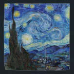 Bandana Vincent Van Gogh Starry Nuit Vintage Art<br><div class="desc">Vincent Van Gogh Starry Nuit Vintage Art Bandana</div>