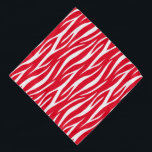 Bandana Zebra Print Blanc Rouge mignonne Motif moderne Xma<br><div class="desc">Motif simple d'impression zèbre rouge et blanc.</div>