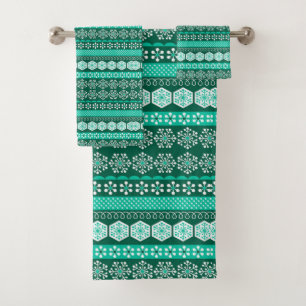 Bande à motifs turquoise foncé vert