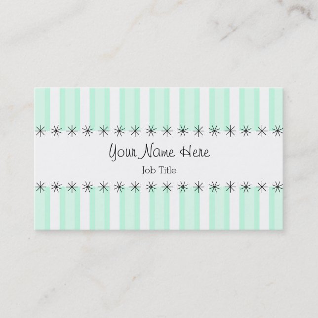 Bande carte de visite Aqua Stripe (Devant)