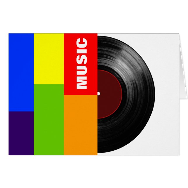 bande colorée musique vinyle (Devant horizontal)