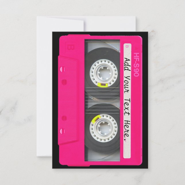 Bande de cassette rose fille personnalisable (Devant)