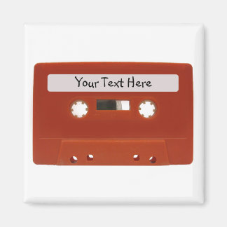 Bande de cassette rouge - Magnet personnalisable