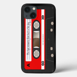 Bande de cassette rouge Retro Coque personnalisé