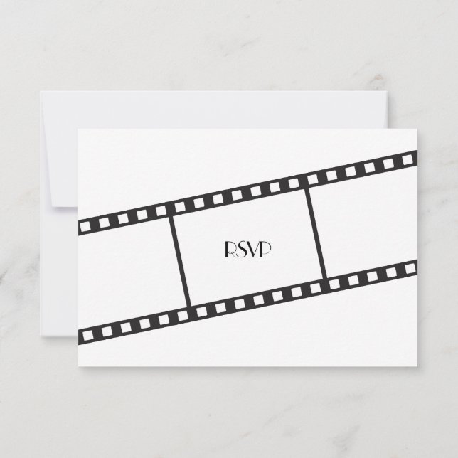 Bande de film de mariage RSVP réponse invitation (Dos)